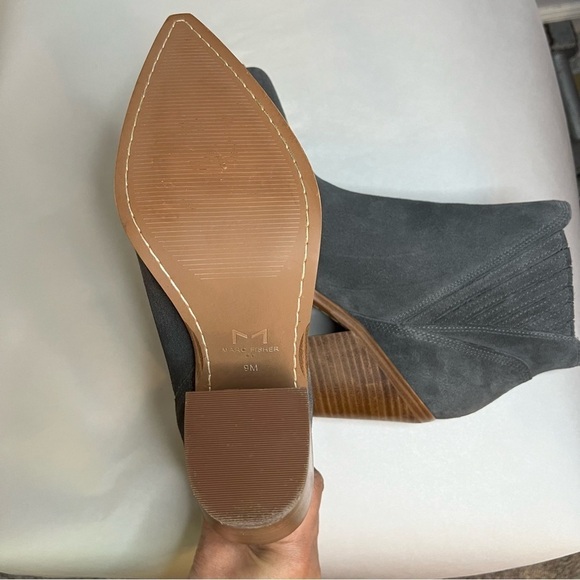 Marc Fisher Women Gadri Pointed Toe Chelsea Ankle Boots Size 9 M Gray Leather - Picture 11 of 16